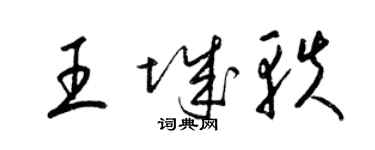 梁錦英王城軼草書個性簽名怎么寫