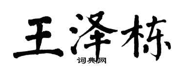 翁闓運王澤棟楷書個性簽名怎么寫