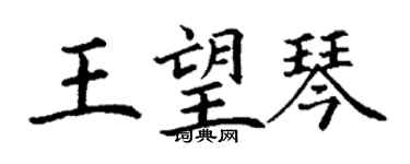 丁謙王望琴楷書個性簽名怎么寫