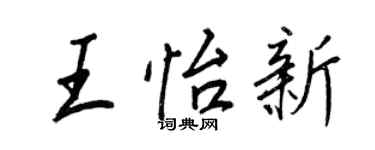 王正良王怡新行書個性簽名怎么寫