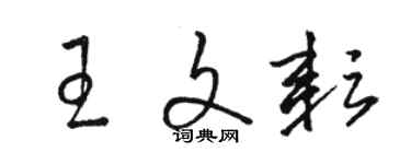 駱恆光王文耘草書個性簽名怎么寫