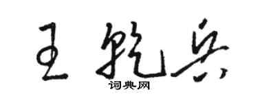 駱恆光王乾兵草書個性簽名怎么寫