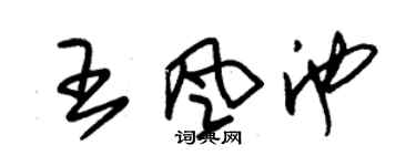 朱錫榮王風池草書個性簽名怎么寫