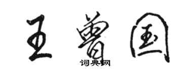 駱恆光王曾國行書個性簽名怎么寫