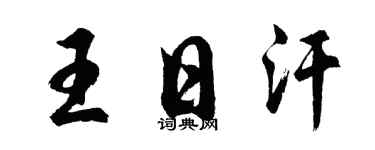 胡問遂王日汗行書個性簽名怎么寫