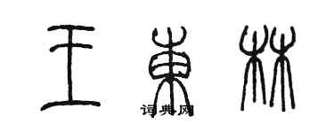 陳墨王東林篆書個性簽名怎么寫