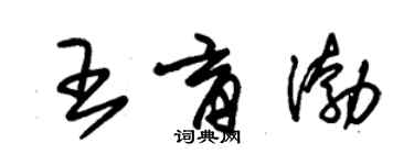 朱錫榮王育渤草書個性簽名怎么寫