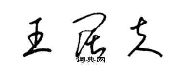 梁錦英王闊夫草書個性簽名怎么寫