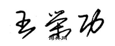 朱錫榮王榮功草書個性簽名怎么寫