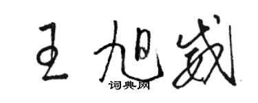 駱恆光王旭威草書個性簽名怎么寫