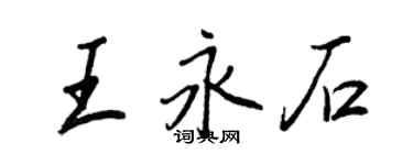 王正良王永石行書個性簽名怎么寫