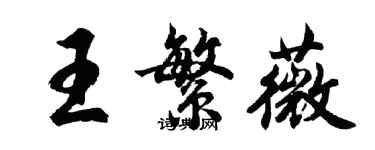 胡問遂王繁薇行書個性簽名怎么寫