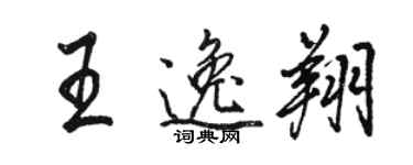 駱恆光王逸翔行書個性簽名怎么寫