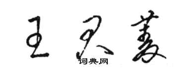 駱恆光王君菱草書個性簽名怎么寫