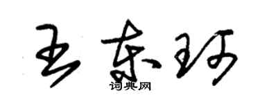 朱錫榮王東珂草書個性簽名怎么寫