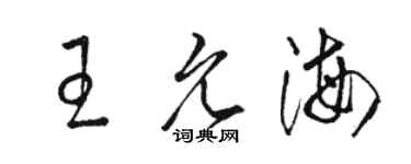 駱恆光王允海草書個性簽名怎么寫