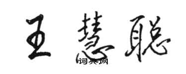 駱恆光王慧聰行書個性簽名怎么寫