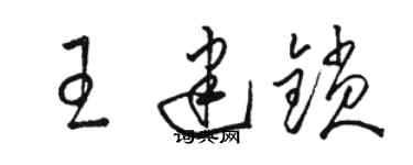 駱恆光王建鎖草書個性簽名怎么寫