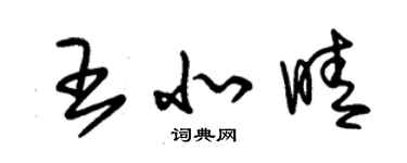 朱錫榮王北晴草書個性簽名怎么寫