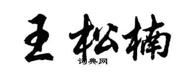 胡問遂王松楠行書個性簽名怎么寫