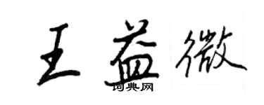 王正良王益微行書個性簽名怎么寫
