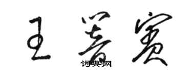 駱恆光王響賓草書個性簽名怎么寫