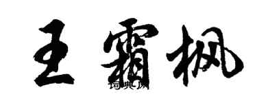 胡問遂王霜楓行書個性簽名怎么寫