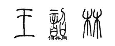 陳墨王韶林篆書個性簽名怎么寫