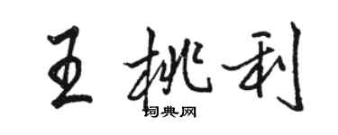 駱恆光王桃利行書個性簽名怎么寫