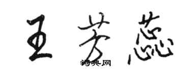 駱恆光王芳蕊行書個性簽名怎么寫