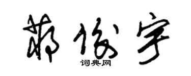 朱錫榮蔣俊宇草書個性簽名怎么寫