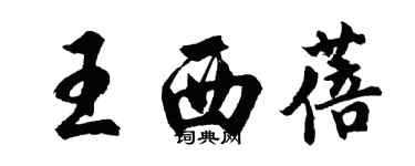 胡問遂王西蓓行書個性簽名怎么寫