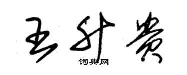 朱錫榮王升貴草書個性簽名怎么寫