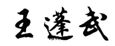 胡問遂王蓬武行書個性簽名怎么寫