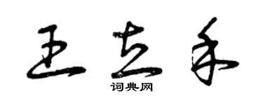 曾慶福王立禾草書個性簽名怎么寫