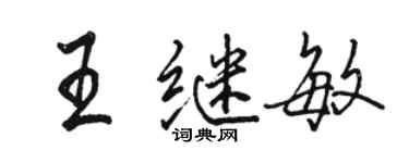 駱恆光王繼敏行書個性簽名怎么寫