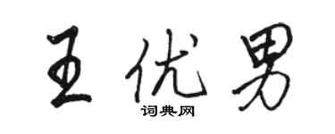 駱恆光王優男行書個性簽名怎么寫
