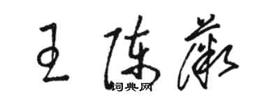 駱恆光王陳薇草書個性簽名怎么寫