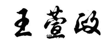 胡問遂王萱政行書個性簽名怎么寫