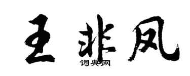 胡問遂王非鳳行書個性簽名怎么寫