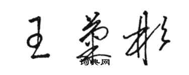 駱恆光王菊彬草書個性簽名怎么寫