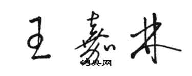 駱恆光王嘉林草書個性簽名怎么寫