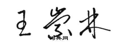 駱恆光王崇林草書個性簽名怎么寫