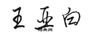 駱恆光王亞白行書個性簽名怎么寫