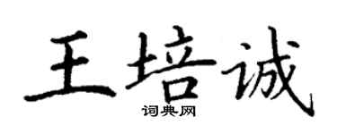 丁謙王培誠楷書個性簽名怎么寫