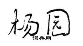 曾慶福楊園行書個性簽名怎么寫