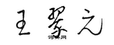 駱恆光王翠元草書個性簽名怎么寫