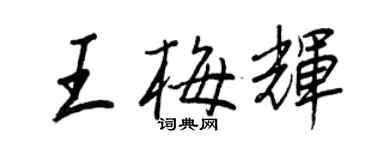 王正良王梅輝行書個性簽名怎么寫