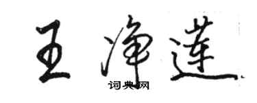 駱恆光王淨蓮行書個性簽名怎么寫