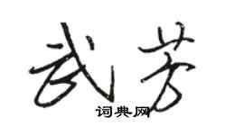 駱恆光武芳行書個性簽名怎么寫